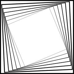 Square frame blend swirl line gradient. Technology elements
