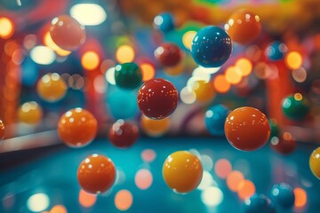 An enchanting display is revealed as the bingo balls descend gracefully