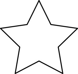 Star shape line. Geometric element