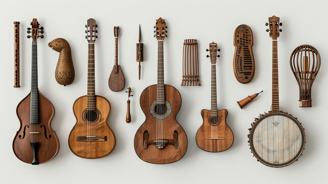 A photorealistic image of instruments on a white background is captured by ThatOtherGuy, showcasing his artistic talent.