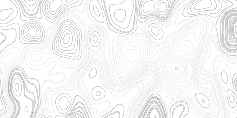 Topographic map backdrop. Conditional geography scheme and the terrain path. Contour line abstract background. - obrazy, fototapety, plakaty