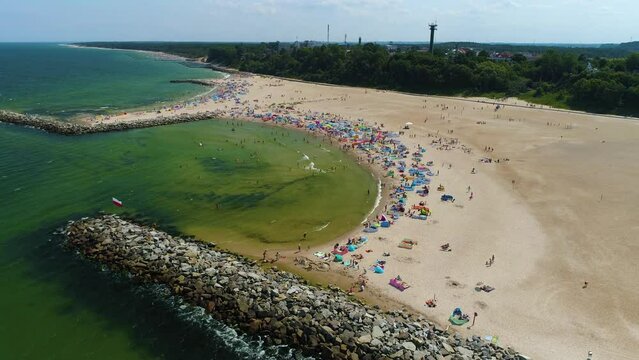 Dubai Beach In Jaroslawiec Plaza Dubaj Aerial View Poland