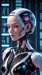 Futuristic AI in Web 3.0 World. AI Generated 