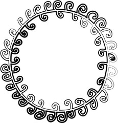 Circle frame. Hand drawn design elements