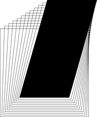 Square blended lines frame template design. Design elements