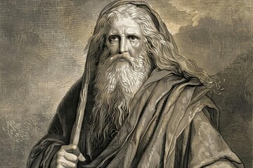Patriarch Abraham, father of faith and covenant according to the Bible, historical illustration