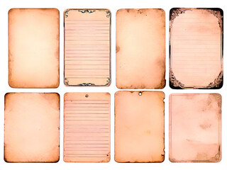 set vintage antique painted papers junk juornal