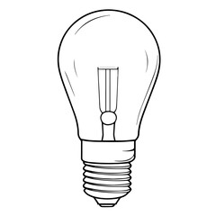 Vector outline icon of a studio light bulb, perfect for photography and design themes.