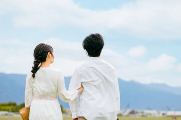 Obraz premium 新婚旅行・ハネムーン・旅する恋人・カップル・夫婦のイメージ 