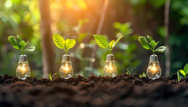 Sustainable Growth Hacking Concept - Innovative Renewable Energy and Nature