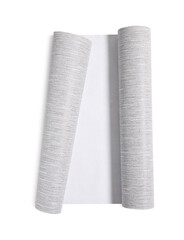 One grey wallpaper roll isolated on white