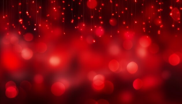 red bokeh glowing background