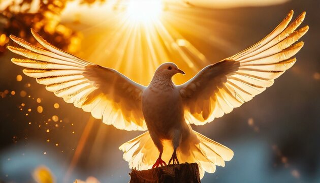 PENTECOSTE: POMBA INFLAMADA PELO FOGO DO ESPIRITO SANTO