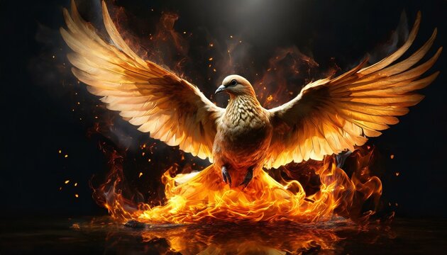 PENTECOSTE: POMBA INFLAMADA PELO FOGO DO ESPIRITO SANTO