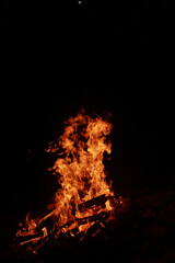 fire in the fireplace