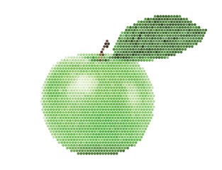 Apple from a vector circles
