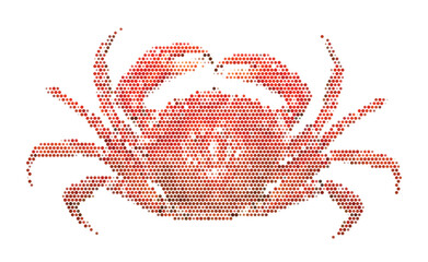Crab from a vector circles