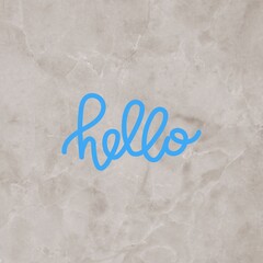 Hello: A Warm and Welcoming Artistic Expression in a Simple yet Elegant Composition