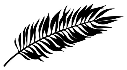 Monstera Tropical Leaf Silhouette Palm Vector Illustration