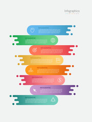 Infographic 8 options design elements for your business data. Vector Illustration.