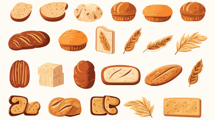 Bread bakery homemade clipart vector illustration 2