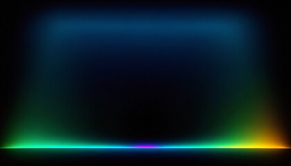 Abstract bright neon gradient colors on a dark background - obrazy, fototapety, plakaty