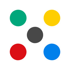 set of colorful buttons	