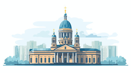 Classical building architecture made in vector. Bui