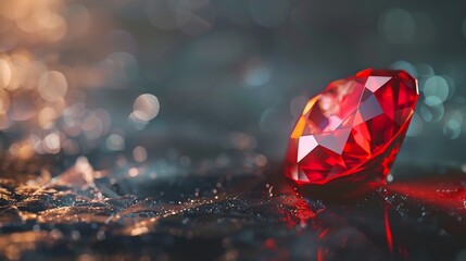 Generative AI : ruby Is red gem Beautiful by nature For making expensive jewelry - obrazy, fototapety, plakaty