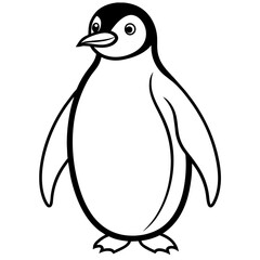 penguin cartoon isolated on white