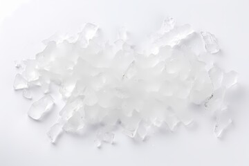 snow paticles isolated on solid white background