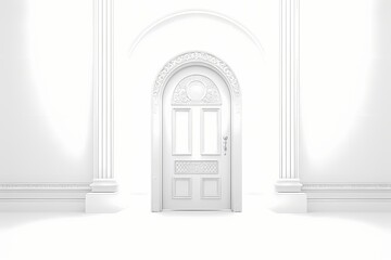 door isolated on solid white background