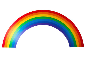 Sweeping arc of a rainbow isolated on transparent background