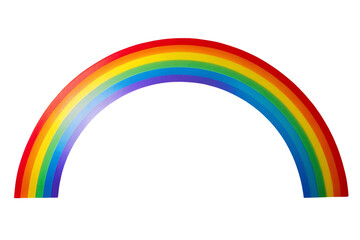 Sweeping arc of a rainbow isolated on transparent background