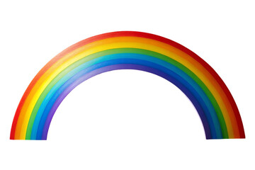 Sweeping arc of a rainbow isolated on transparent background