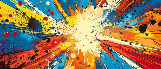 A burst of color for a burst of fun – the perfect comic explosion for birthday cheer