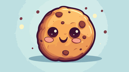 Cookie icon vector 2d flat cartoon vactor illustrat