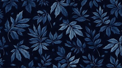 Dark blue pattern foliage pattern texture