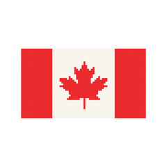 Canada country flag, pixel art