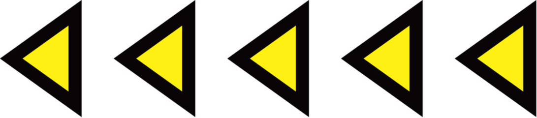 Yellow triangle arrows showing the concept of progressing or moving
