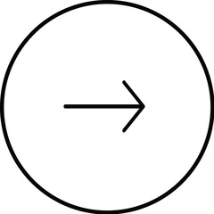 Black arrow button icon in a black circle
