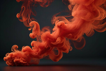 realistic bright red smoke element