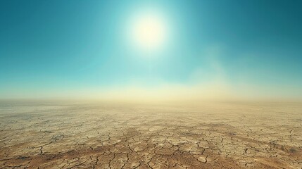 Heatwave over desert, mirage effect, midday, shimmering air, stark shadows ,Hyper realistic photography