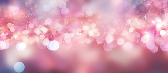 Pink and purple background with a multitude of stars scattered across, creating a dreamy and celestial atmosphere