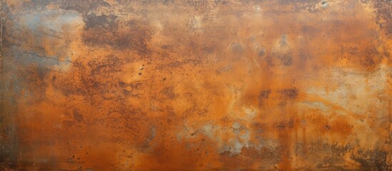A weathered and aged metal surface showing significant rust accumulation - obrazy, fototapety, plakaty