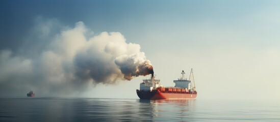 A sizable boat is peacefully floating on the calm water surface