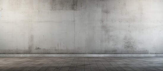 A simple white wall is shown up close in contrast with a rough brick floor surface