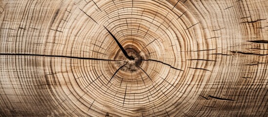Inside view of a tree trunk showing growth rings and texture