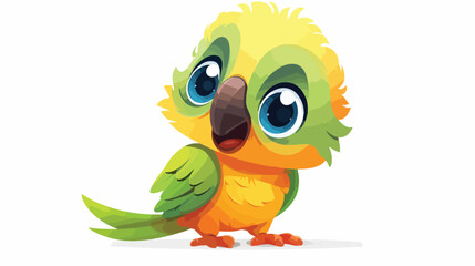 Cute happy Playful baby parrot with big eyes Vector