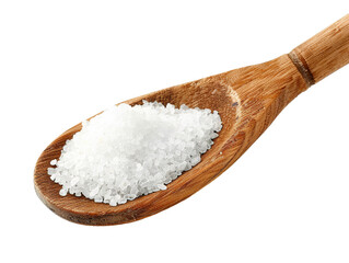 Fototapeta na wymiar Spoon of salt isolated on white background PNG